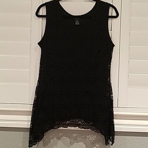 Shannon Ford New York Black Laced Tank Top